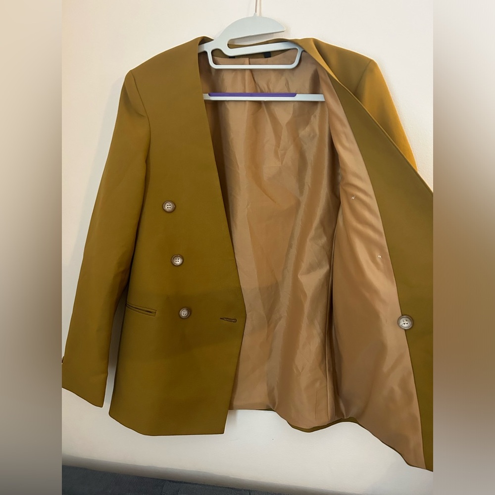 Vtg Falcone Jr. Blazer 16 Slim Union Made In America Brown Button Detail